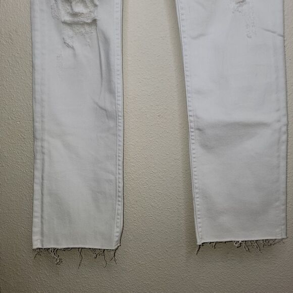 Vigoss White Ace Crop Straight leg denim jeans size 27 - Picture 7 of 8